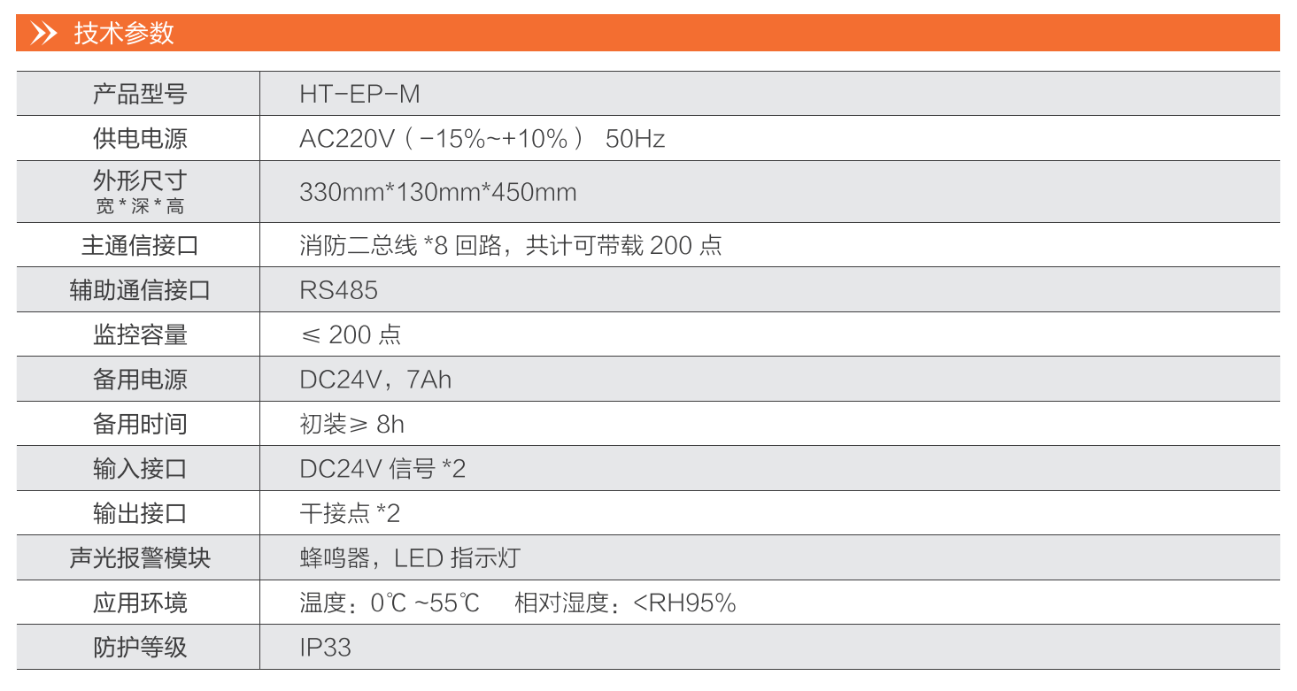 华天消防设备电源监控器技术参数